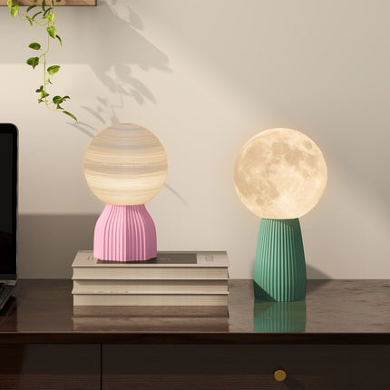 Planet-Themed Table Lamp Set, 3 Colors, USB-Powered