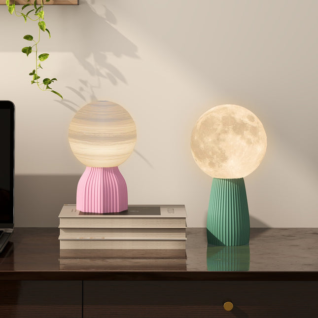Planet-Themed Table Lamp Set, 3 Colors, USB-Powered
