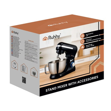 Planetary Food Processor, 1000W, 4.5L Bowl, Black