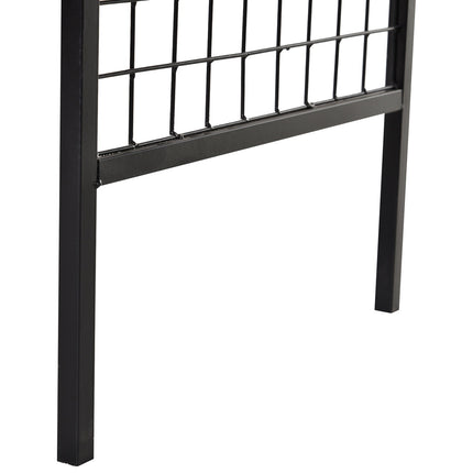 Black Metal Garden Arch with bench - 154 x 60 x 205 cm