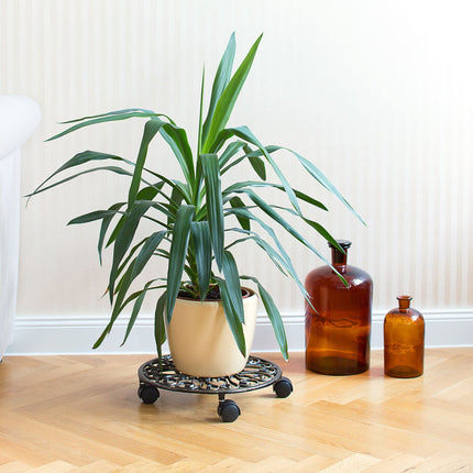 Plant Caddy with Wheels, Set of 2 – Cast Iron