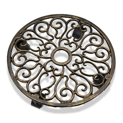 Plant Caddy with Wheels, Set of 2 – Cast Iron
