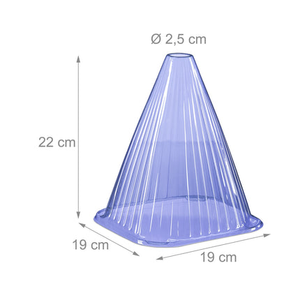 Plant Protection Cones, Blue, Set of 32, PVC Material