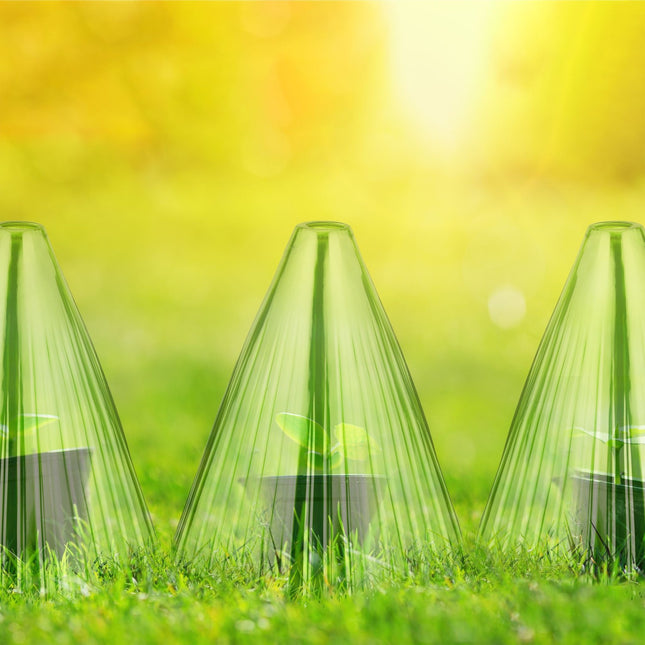 Plant Protection Cones, Set of 32 – Green PVC Covers