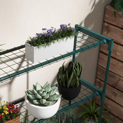 Plant shelf - Flower stand in 4 levels in steel, dark green