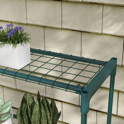Plant shelf - Flower stand in 4 levels in steel, dark green