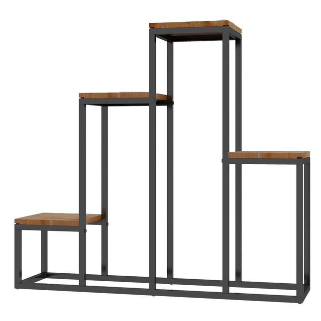 Plant stand in 4 tiers, light brown - Balcony and garden use