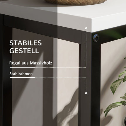 Steel plant stand, 4-tier flower shelf for garden, 34x34x70 cm
