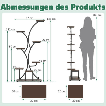 Plant Stand with Grow Lights – 8-Tier Indoor Shelf