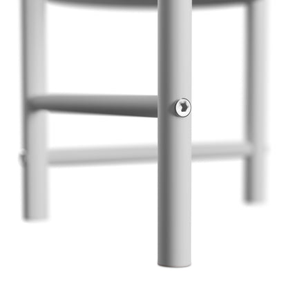 Plant Stand with Round Metal & Plastic Shelves