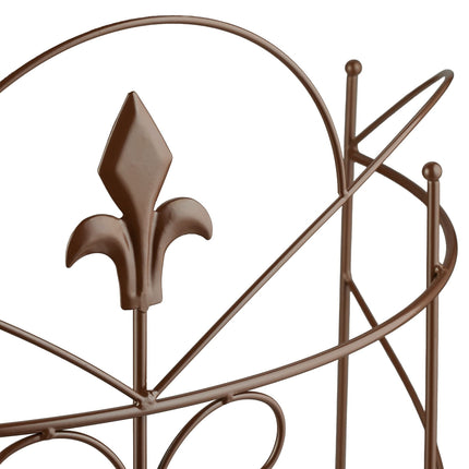 Plant Support Stakes, 2-Piece Iron Fleur-de-Lis Design