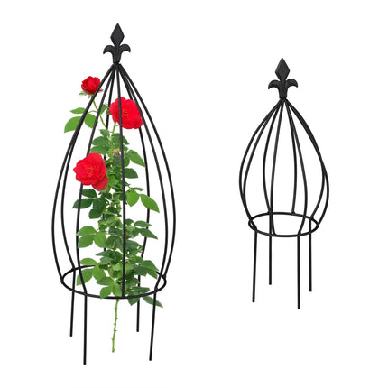 Plant Supports Set of 2 – Metal Climbing Aid, Bulb Shape