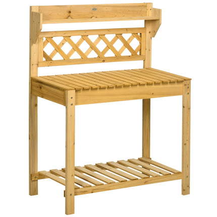 Extendable wooden garden table with sink and storage