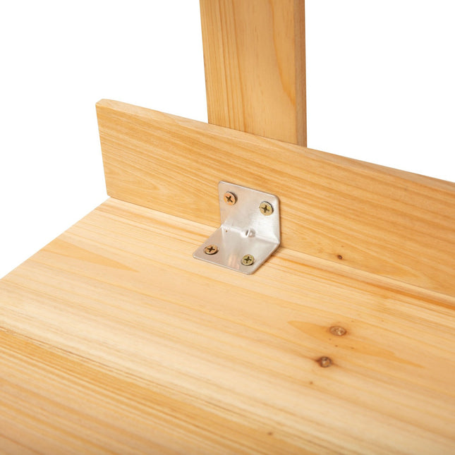 Garden workbench with shelf - fir wood, balcony/patio