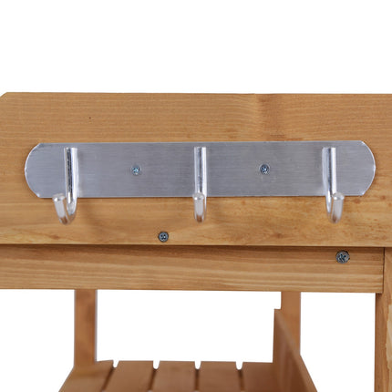 Wood and metal plant table - durable gardening workstation