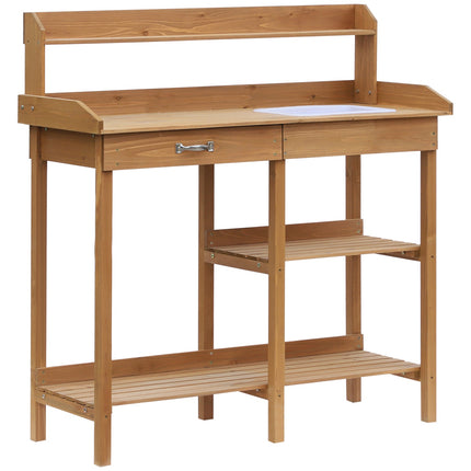 Spruce garden table with tub, 112 cm - Perfect for plant care