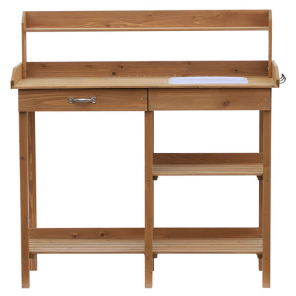 Spruce garden table with tub, 112 cm - Perfect for plant care