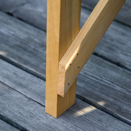 Wooden planter table with storage, Light brown, 80x40x84 cm