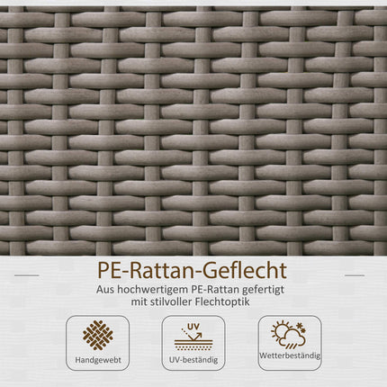 Planter Box with Trellis, Weatherproof, Poly Rattan, 103x29x103 cm, Gray