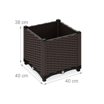 Planter box in rattan look