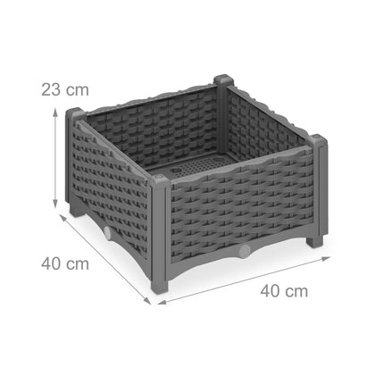 Planter box in rattan look