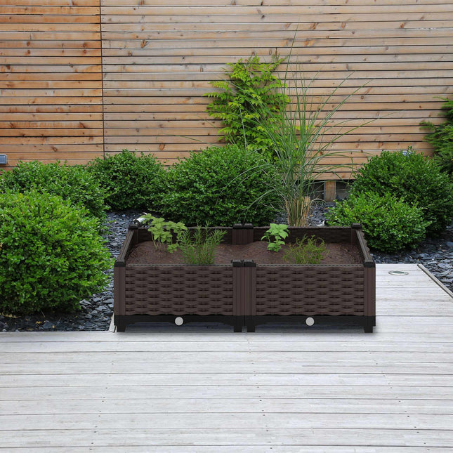 Planter box in rattan look