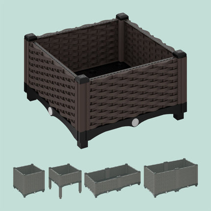 Planter box in rattan look