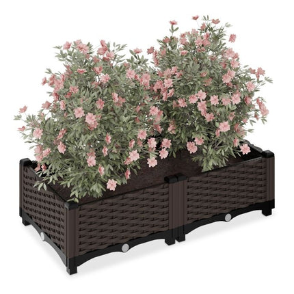 Planter box in rattan look
