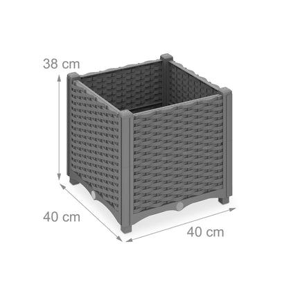 Planter box in rattan look