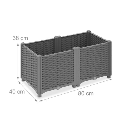 Planter box in rattan look