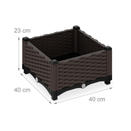 Planter box in rattan look