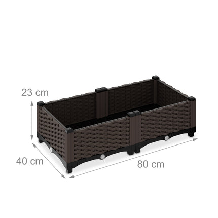 Planter box in rattan look