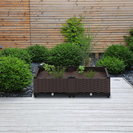 Planter box in rattan look