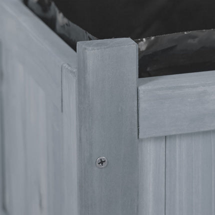 Planter box with trellis wall in grey