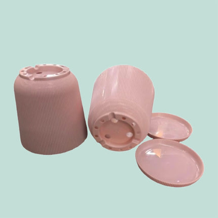 Planters with Saucers, Set of 2, Indoor/Outdoor