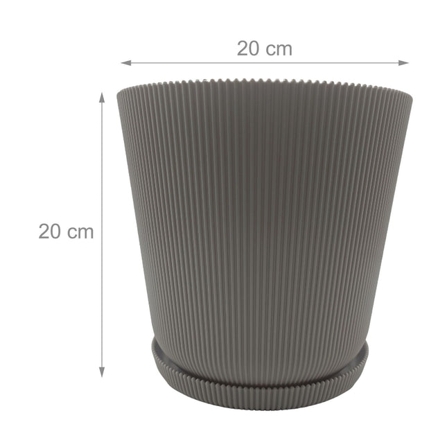 Planters with Saucers, Set of 2, Indoor/Outdoor