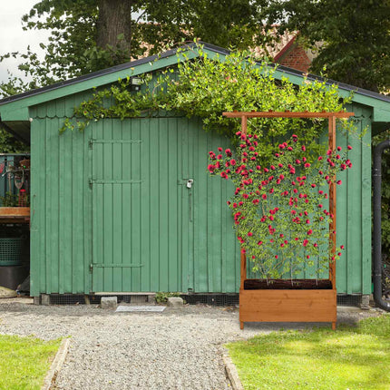 Planter with Trellis & Canopy – Fir Wood, Balcony Use