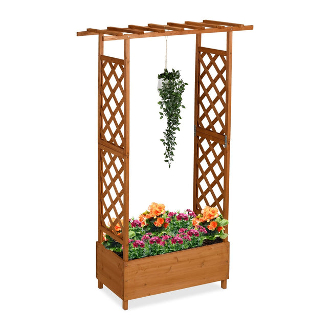 Planter with Trellis & Canopy – Fir Wood, Balcony Use