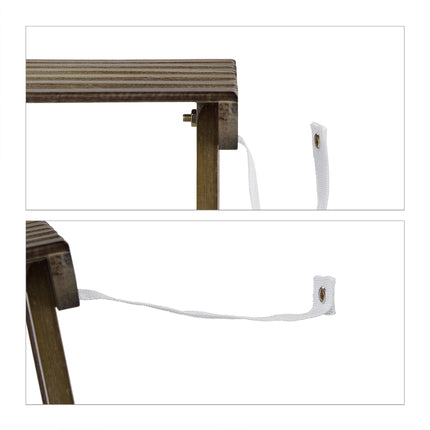 Plant shelf bamboo dark brown