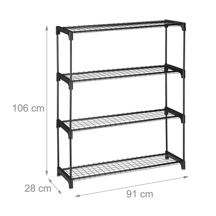 Plant shelf with 4 shelves