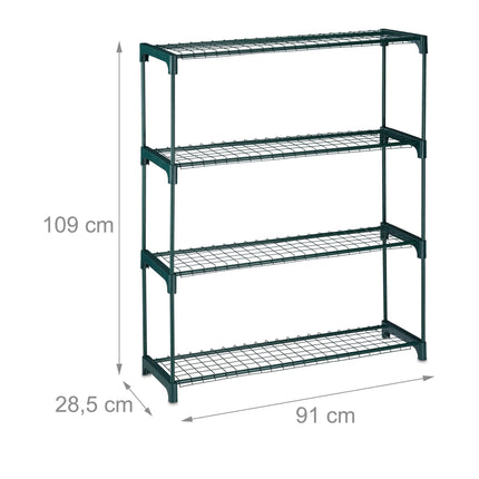 Plant shelf with 4 shelves