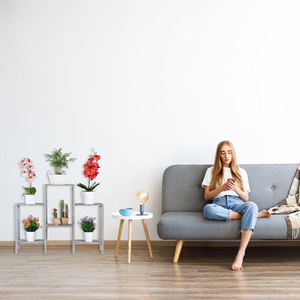Plant shelf with 6-7 shelves