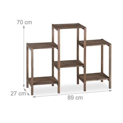 Plant shelf with 6-7 shelves