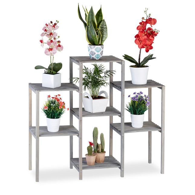Plant shelf with 6-7 shelves