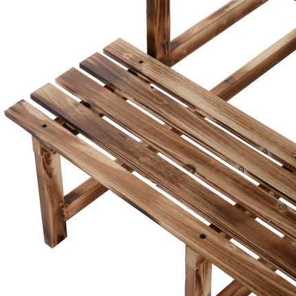 Plantentrap bloemenplank 3 treden van dennenhout 80 x 80 x 78 cm voor tuin, balkon en terras