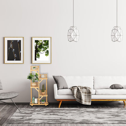 Plant stand in bamboo 5 shelves