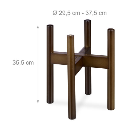 Plant stand set of 2 dark brown