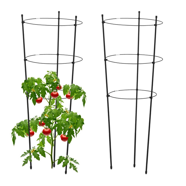 Plant support 76 cm black, set of 2
