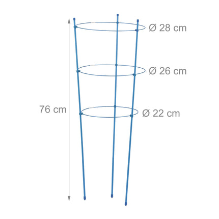 Plant support 76 cm blue, set of 2