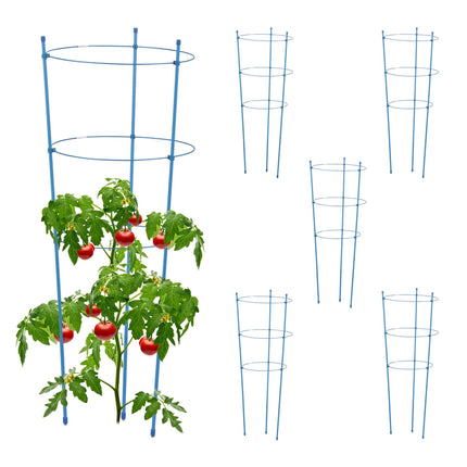 Plant support 76 cm blue, set of 6